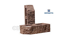 Цегла облицювальна колота пуст. коричнева ложок-тичок 225х100х65 (1 под- 385 шт)