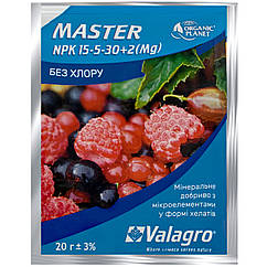 Добриво Master plus NPK 15.5.30 20 г Valagro