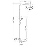 Душова система з термостатом GAPPO G2403-56, вилив - перемикач на лійку 3 режими, чорний/хром, фото 6