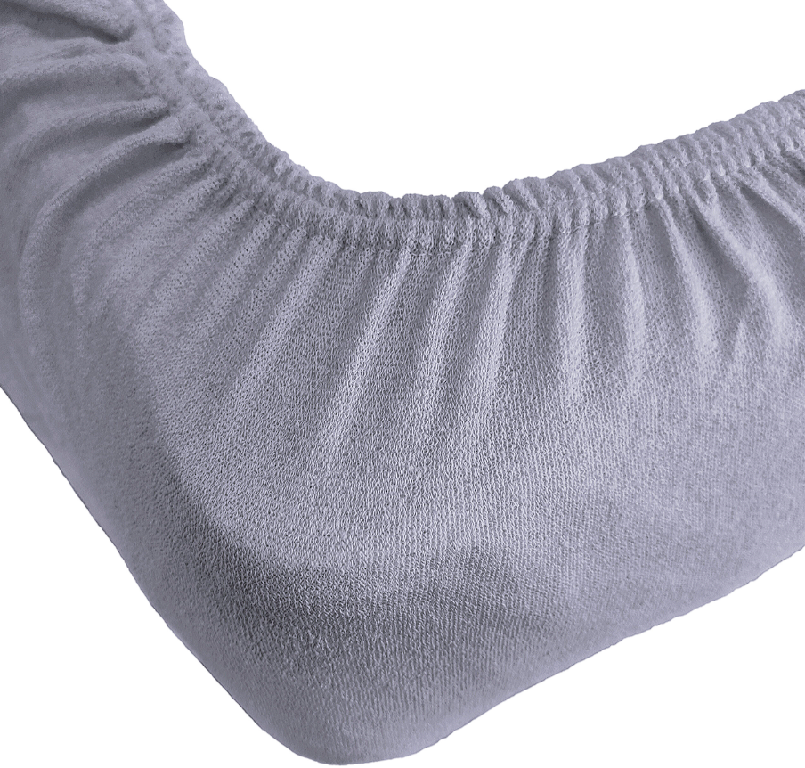 Простирадла на гумці 180х200 махра Туреччина, простирадло махрове велике двоспальне Сірий, фото 1