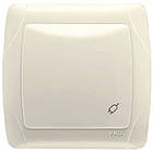 Розетка с з/к со шторками з кришкою Carmen Крем