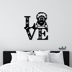 Панно Love&Paws Аффенпінчер 20x23 см - Картини та лофт декор з дерева на стіну.