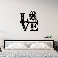 Панно Love&Paws Афганський хорт 20x23 см - Картини та лофт декор з дерева на стіну.