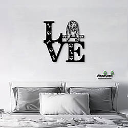 Панно Love&Paws Афганський хорт 20x20 см - Картини та лофт декор з дерева на стіну.