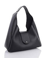 Женская сумка на одно плечо среднего размера «Мия» экокожа черного цвета Welassie