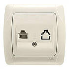 Розетка комп'ютерна Carmen Крем