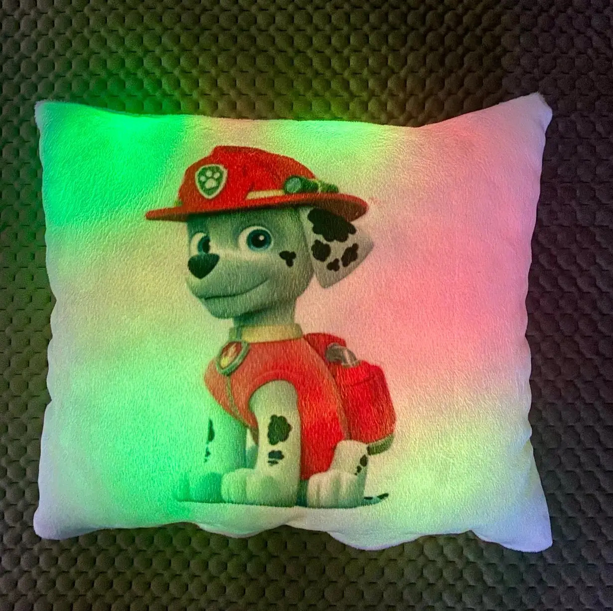 Дитяча подушка-нічник Маршал із мультфільму Собачий патруль - paw patrol з тканини Габардін