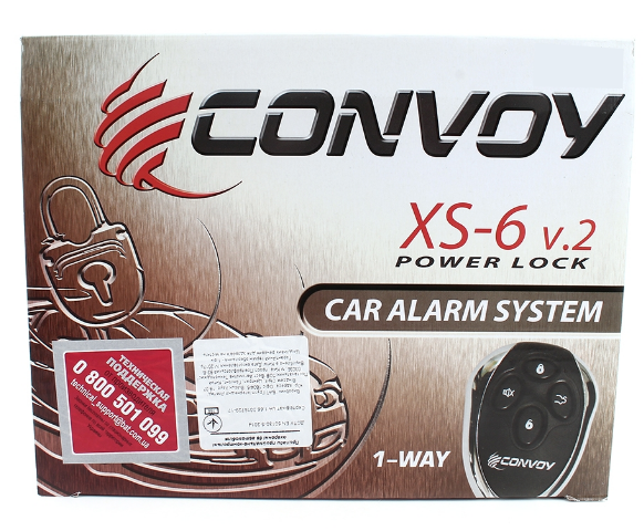 Одностороння сигналізація для авто Convoy XS-6 v.2. (Без серени)