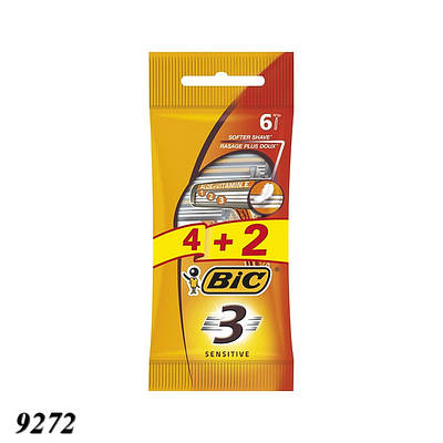 Станок BIC Sensitiv 3 леза 4+2 шт