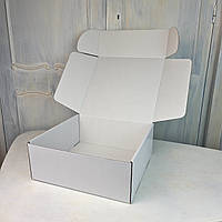 Картонна коробка 345*340*110 Біла самозбірна