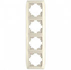 Рамка 4-ша вертикальна Carmen Крем