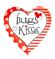 Воздушный шар "Hugs&Kisses", размер - 45 см