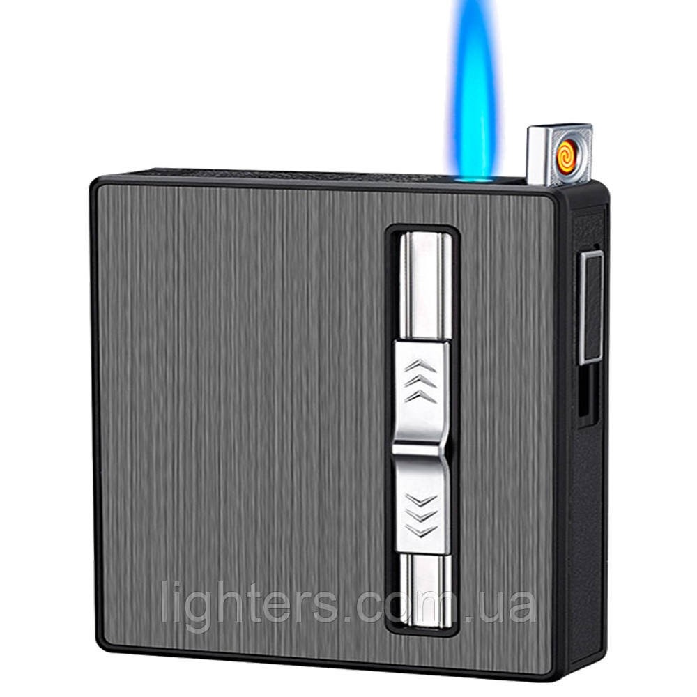 Запальничка USB і газова два режими полум'я з футляром у подарунковому пакованні US-658, фото 1