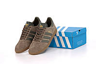 Чоловічі кросівки коричневі Adidas Gazelle Brown. Замшеві кеди весна літо чоловічі Адідас Газель, фото 3