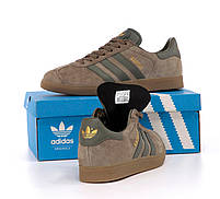 Чоловічі кросівки коричневі Adidas Gazelle Brown. Замшеві кеди весна літо чоловічі Адідас Газель, фото 7