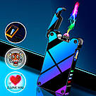 Запальничка usb 2 дуги з ліхтариком у подарунковій упаковці LG-670, фото 6