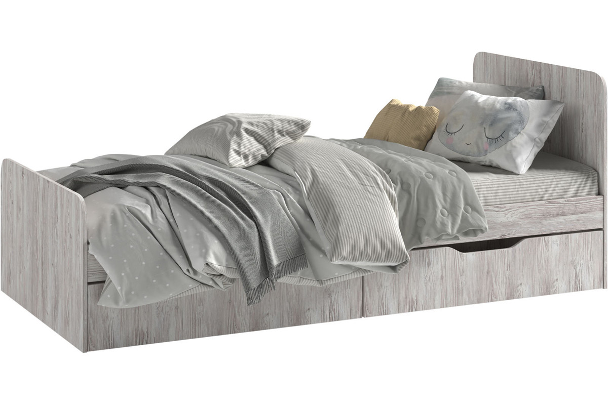 Ліжко односпальне Локі з каркасом без матраца ДСП 90*200 см (Світ Меблів ТМ)