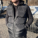 Чоловіча жилетка тепла чоловіча чорна розмір XL, жилет, фото 3