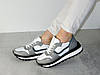 Сірі з білим стильні кросівки жіночі модні з натуральної шкіри, фото 10