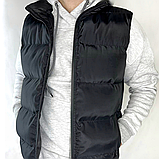 Чоловіча жилетка тепла чоловіча чорна розмір XL, жилет, фото 2