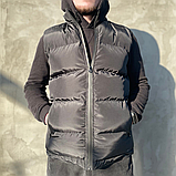 Чоловіча жилетка тепла чоловіча чорна розмір XL, жилет, фото 5