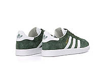 Чоловічі кросівки хакі Adidas Gazelle. Замшеві кеди весна літо чоловічі зелені Адідас Газель, фото 3
