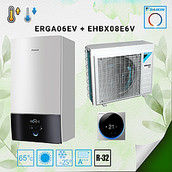 Тепловий насос/блок Повітря-Вода Daikin Altherma 3, ERGA06EV / EHBX08E6V, 220В+220В (нагрів та охолодження)