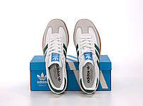 Чоловічі кросівки білі весни з зеленим Adidas Samba. Білі із зеленим кеди весна літо чоловічі Адідас Самба, фото 8