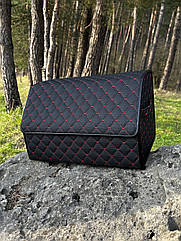 Органайзер 65 для авто. Автомобільний органайзер в багажник. (Колір: Чорний, Нитка: Червона)