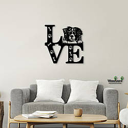 Панно Love&Paws Австралійська вівчарка 20x20 см - Картини та лофт декор з дерева на стіну.