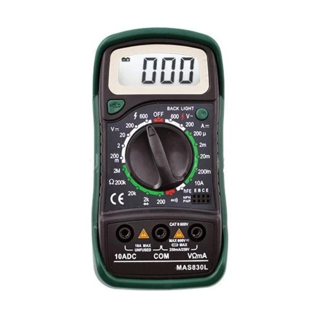 Мультиметр цифровий вимірювач напруги MZ MAS830L 7945 Green