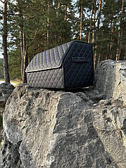 Органайзер 65 для авто. Автомобільний органайзер в багажник. (Колір: Чорний, Нитка: Синя)