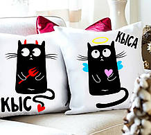 Парні подушки з котами