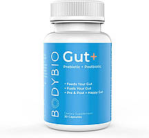 BodyBio Gut+ / Підтримка кишківника пребіотики + постбіотики 30 капсул