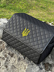 Органайзер 65 для авто. Автомобільний органайзер в багажник. (Колір: Чорний, Нитка: Чорна) + Нашивка