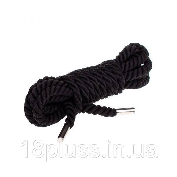 Мотузка для бондажу Premium Silky 3 м, бавовна, Black
