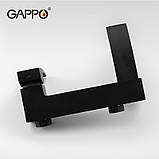 Змішувач для ванни GAPPO G3207-6, чорний, фото 5