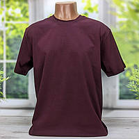 Чоловіча футболка однотонна вишнева великого розміру HECTOR