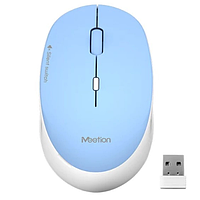 Мышь беспроводная компьютерная MEETION Wireless Mouse MT-R570 |2.4G, 800/1200/1600dpi| Голубой