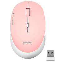 Мышь беспроводная компьютерная MEETION Wireless Mouse MT-R570 |2.4G, 800/1200/1600dpi| Розовый