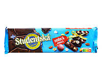 Шоколад черный с арахисом, изюмом и желейными конфетами Studentska Horka, 260 г (8593893778757)