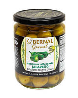 Оливки фаршированные халапеньо Bernal Gourmet Manzanilla Rellenas de Jalapeno, 436 г (8428391983726)