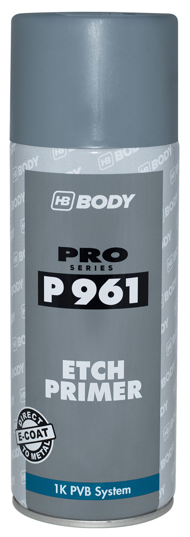 Грунт протруючий HB BODY Spray P961 Etch primer, 400 мл Аерозоль Чорний