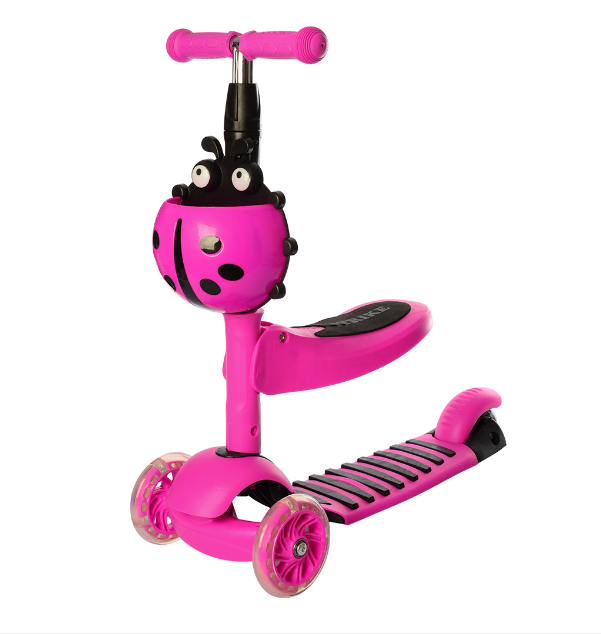 Дитячий самокат iTrike 3 в 1 JR 3-054-F Рожевий