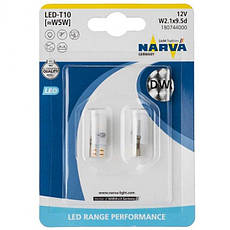 Світлодіодні лед лампи Narva LED цоколь T10 W5W, світло 6000К, 2шт. Нарва в5в ОРИГІНАЛ, фото 4