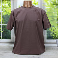 Чоловіча футболка однотонна кольору капучіно великого розміру HECTOR