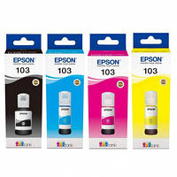 Комплект Оригинальных чернил Epson (№103) L3100,L3101,L3110, L3150,L3151,L3156,L3160,L3250,L3251 4х65ml
