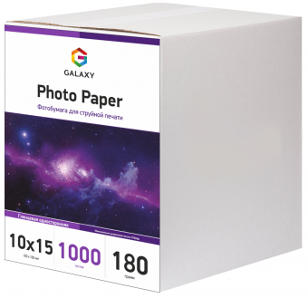 Глянцевий фотопапір Galaxy 10x15 (1000 л.) 180 г/м2 GAL-A6HG180-1000 Фотопапір глянсовий для принтера 180 грам.