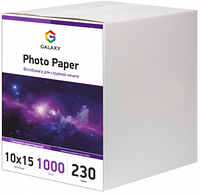 Глянцевая фотобумага Galaxy 10x15 (1000л) 230г/м2 GAL-A6HG230-1000 Фотобумага для принтера 230 грамм.
