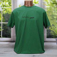 Чоловічі футболки HECTOR світло-зелена великого розміру з написом